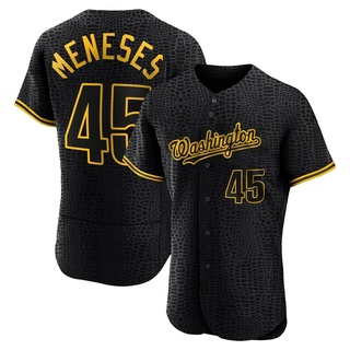 Authentic Joey Meneses Men's Washington Nationals Snake Skin City Jersey - Black