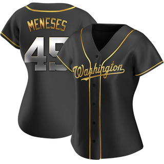 Replica Joey Meneses Women's Washington Nationals Alternate Jersey - Black Golden